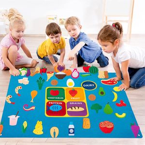 2026 Kit de jeu <span class=keywords><strong>d</strong></span>'apprentissage précoce pour la maternelle, thème Fruits, Protéines, Céréales, My Plate, Tableau <span class=keywords><strong>d</strong></span>'histoires en feutre mural, Jouets sensoriels pour tout-petits - Product Image 4