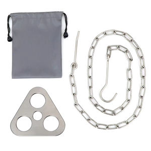 Trépied de pique-nique en acier inoxydable de haute qualité Offre Spéciale trépied et gril réglables pour accrocher en plein air et <span class=keywords><strong>camping</strong></span> avec sac de rangement - Product Image 2