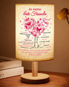 Lampe de table personnalisée avec base en bois, abat-jour en tissu, lumière de lecture LED pour chevet, cadeau pour chambre à coucher - Product Image 5