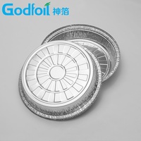 Lot de 5 petits moules jetables ronds en aluminium de 7 pouces pour friteuse à air, four, grille-pain, couleur argent