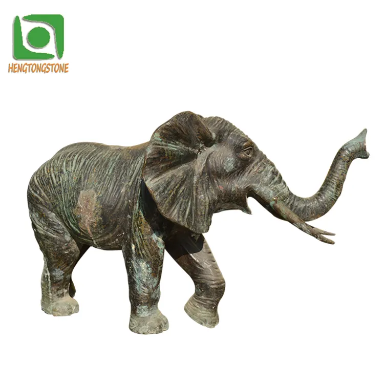 Outdoor Park Decoration Life Size Antique Casting Bronze Elephant Statue