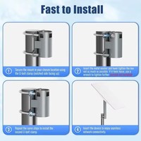 Le plus récent 2025 accessoires universels d'adaptateur de tuyau de montage de toit Satellite en acier inoxydable pour Starlink V2 GEN 2 Pole Mount