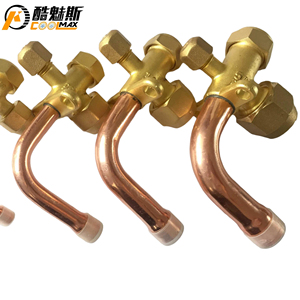 Pour R22 House Hold A/C Valve en cuivre à trois voies Fluor-ajout <span class=keywords><strong>de</strong></span> vanne <span class=keywords><strong>d</strong></span>'<span class=keywords><strong>arrêt</strong></span> coude outil à main Valve à 90 degrés 1/4 ''~ 3/4'' pouces - Product Image 5