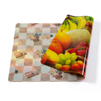Set de table HuiHe en PP à imprimé fruits vifs, durable, antidérapant, résistant à la chaleur, coloré et réutilisable pour la salle à manger