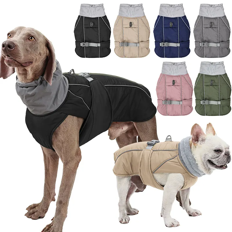 犬のための新しい冬のペットの犬の暖かい綿の服防水厚手の服屋外の防水服