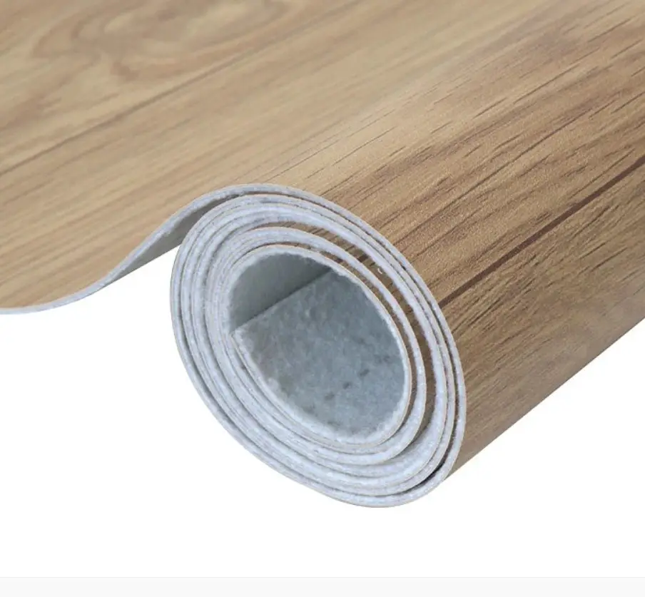 1.6mm,2mm wood grain woven cloth back heterogeneous pvc vinyl Flooring