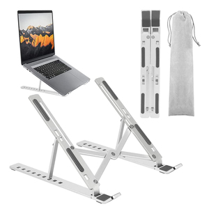 <span class=keywords><strong>Support</strong></span> <span class=keywords><strong>portable</strong></span> réglable en aluminium pour ordinateur <span class=keywords><strong>portable</strong></span> avec <span class=keywords><strong>support</strong></span> de refroidissement <span class=keywords><strong>ventilé</strong></span> flexible pour utilisation sur bureau - Product Image 1