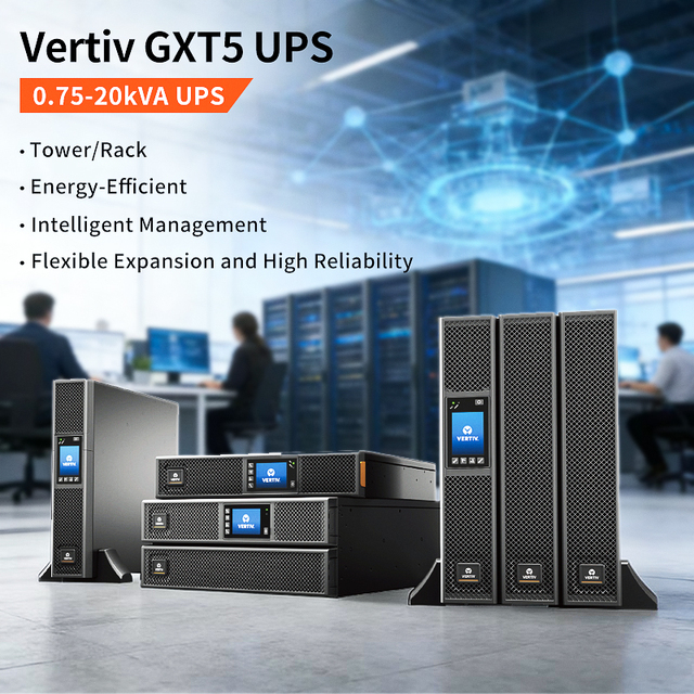 Vertiv GXT5 220V 750W 1000W 1500W 2000W 3000W Sine Wave Single Phase UPS Power Supply for Networking