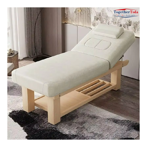 Lit de beauté moderne de luxe pour salon de beauté, avec cadre en bois massif, pour hôtel, salon de coiffure et usage domestique - Lit de spa commercial durable - Product Image 1