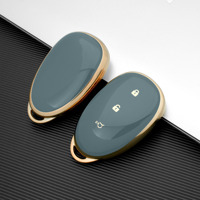 GZ DOMI – Étui de protection élégant en TPU brillant anti-rayures pour clé de voiture, avec bord doré, pour Changan Nevo A05/06/Q05