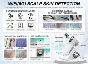 Analizador de Cabello y Cuero Cabelludo Profesional Inteligente para Uso en Salón, Máquina Analizadora de Cabello, Probador de Cuero Cabelludo - Product Image 3