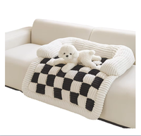 Couverture de protection de canapé de luxe confortable pour chien crème carrée couverture pour animaux de compagnie avec LOGO personnalisé tapis de protection de meubles