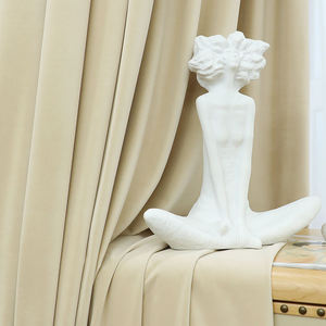 Rideaux occultants en velours uni personnalisés, tissu velours doux, pour salon, chambre à coucher, maison - Product Image 2