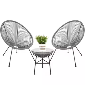 Ensemble de mobilier de <span class=keywords><strong>jardin</strong></span> en rotin PE durable, <span class=keywords><strong>chaise</strong></span> longue en osier et fauteuil œuf Acapulco pour l'extérieur, idéal pour les hôtels, les écoles et les parcs - Product Image 2