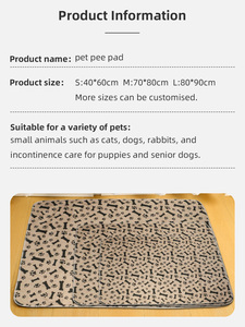 Venta al por mayor de suministros para mascotas, almohadillas de entrenamiento para perros personalizadas, alfombrilla lavable para mascotas, almohadilla reutilizable para cachorros, almohadillas impermeables para orinar para mascotas para perros - Product Image 6