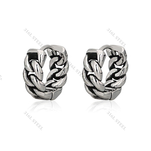 Factory 316L Stainless <b>Steel</b> Earrings <b>Nose</b> Rings Hoops <b>Surgical</b> <b>Steel</b> Rock Body Piercing Jewelry Hinged Segment Clicker Ring - Product Image 6