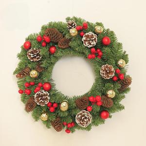 Ghirlande e Corone Natalizie Artificiali di Lusso 40cm 50cm 60cm con Pigne, Fiocchi e Luci LED - Decorazione Ecologica Fatta a Mano per la Casa - Product Image 5