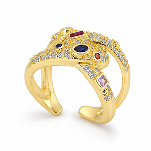 Geometric Cross Design <b>Adjustable</b> <b>Ring</b> Creative Open Band Finger <b>Ring</b> for Women - Product Image 2