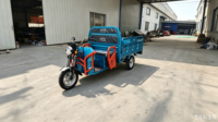 Tricycle électrique élégant à grande capacité à 3 roues avec conception de chargement ouvert, certifié CEE, 60V, 2 passagers