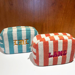 Sac <span class=keywords><strong>de</strong></span> <span class=keywords><strong>toilette</strong></span> personnalisé pour femme <span class=keywords><strong>en</strong></span> <span class=keywords><strong>tissu</strong></span> éponge doux, organiseur <span class=keywords><strong>de</strong></span> cosmétiques <span class=keywords><strong>en</strong></span> <span class=keywords><strong>tissu</strong></span> éponge rayé, sac à maquillage <span class=keywords><strong>en</strong></span> <span class=keywords><strong>tissu</strong></span> éponge - Product Image 1
