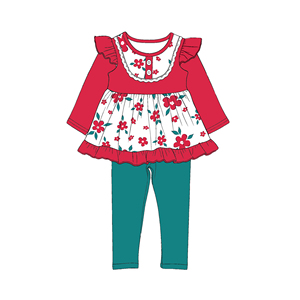 <span class=keywords><strong>Venta</strong></span> Caliente Conjunto <span class=keywords><strong>de</strong></span> <span class=keywords><strong>Ropa</strong></span> <span class=keywords><strong>Infantil</strong></span> <span class=keywords><strong>de</strong></span> 2 Piezas, Manga Larga + Pantalones, Estampado Floral, <span class=keywords><strong>Ropa</strong></span> para Niñas - Product Image 2