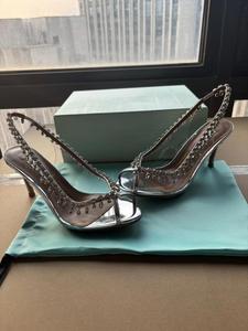 Chaussures à talons hauts de luxe pour femmes de qualité supérieure, à bout ouvert, talon aiguille léger, antidérapantes, sexy, pour mariage - Product Image 2