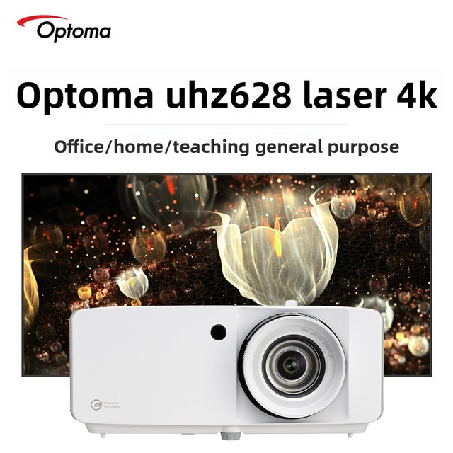 Optoma UHZ628 Portable DLP Projector 5000 Lumens 4K Ultra HD 3D Laser 1073.4M Colors Business Home Theater Screenless TV 2-Year