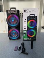 Sistema de Sonido PA Portátil Recargable Inalámbrico con Luces LED para Fiestas, Altavoz de 8 Pulgadas con Woofer, Altavoz Karaoke