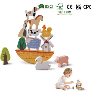 Giocattolo in Legno Creativo a Forma di Animali da Fattoria, Puzzle Montessori Colorato per l'Educazione Precoce - Product Image 1