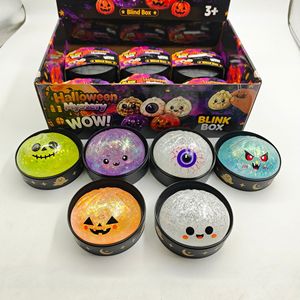 Jouet à presser en plastique souple anti-stress, motif paniers de buns vapeur d'Halloween, 85 cm - Product Image 2