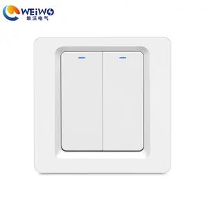 Muro WiFi Interruttore di Spinta Alexa Google Casa Tuya interruttori Della Luce 2 Gang Interruttore di Pulsante