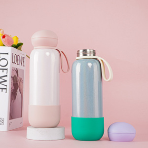 Minimalist Stainless Steel Vacuum Flask With Lid Round Design For Travel Double Wall Insulated 24H Thermal Performance - Product Image 6