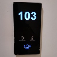 Plaque de porte d'hôtel intelligente à écran tactile LED 230 mm, interrupteur de numéro de maison/appartement