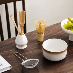Ceramic Japanese Style 4-Piece Matcha Set With 100-Prong Whisk Scoop Bowl & Gift <b>Box</b> for <b>Tea</b> Ceremony (Stocked) - Product Image 2