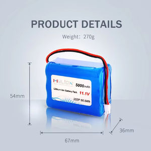 סוללה נטענת 11.1V 55.5Wh 3S2P 18650 בעלת אנרגיה גבוהה לסיטונאות, עבור מצלמות אבטחה ומכשירי IoT - Product Image 2