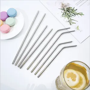 304 Stainless Steel Straws Customized Coffee Hot Drinking Straw Set Colored Food Grade Metal Straws Wholesale
