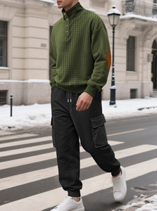Ensemble de survêtements sportifs 2 pièces pour hommes PASUXI, coupe ample, pour la course à pied, le <span class=keywords><strong>jogging</strong></span>, la gym, avec sweat à capuche et pantalon long - Product Image 3