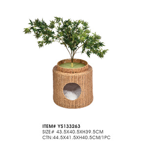 Arbre à chat avec feuilles Fabricant de meubles décoratifs pour la maison Plantes artificielles en toute sécurité Tissage en rotin fait à la main <span class=keywords><strong>Cave</strong></span> à chat Maison - Product Image 2