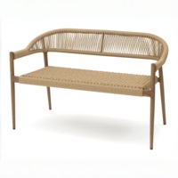 Ensemble de salle à manger d'extérieur moderne et léger, table sur pieds blanche, chaises en tissu imprimé couleur, empilables, pour jardin, patio, balcon