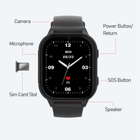 Montre intelligente pour enfants 4G Android avec carte SIM, suivi GPS, prise en charge de Whatsapp, connectivité WIFI BT, SOS, montre de sécurité pour enfants 4G, appel vidéo