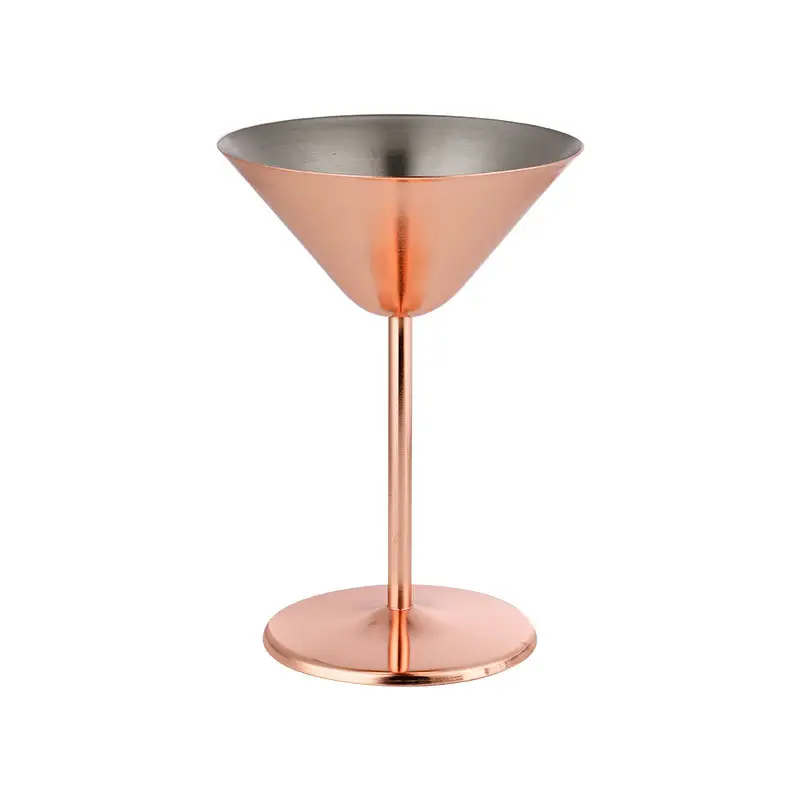 F604 paslanmaz çelik Martini metalik kokteyl cam bar şarap bardağı