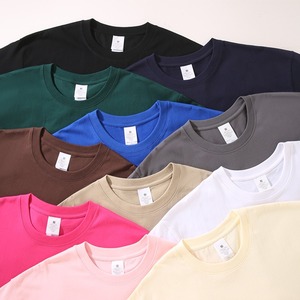 Custom Corporate Uniform T-shirt 230g Heavy Cotton Workwear Short Sleeve Promotion Advertising Shirt with Logo Printing Service