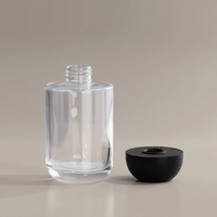 Bouteilles diffuseurs en verre transparent sans plomb personnalisées en usine, 50 ml, 300 ml, récipients d'aromathérapie de luxe, acceptent la personnalisation du logo et de la couleur.