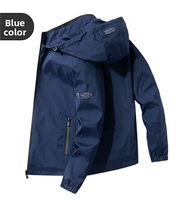 Veste bomber coupe-vent légère pour homme RNSHANGER, imprimée, imperméable, décontractée, à fermeture éclair, coupe ajustée, printemps
