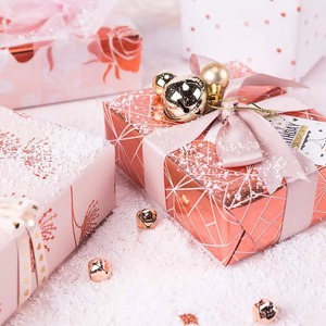 Custom Floral Pattern Gift <b>Wrap</b> <b>Paper</b> <b>Roll</b> 100GSM Coated Art <b>Paper</b> Double-Sided Eco-Friendly Recyclable Wood Pulp Digital - Product Image 6