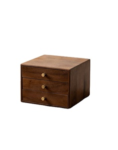 Boîte <span class=keywords><strong>de</strong></span> rangement <span class=keywords><strong>de</strong></span> bureau en bois massif à plusieurs niveaux avec tiroirs pour documents et articles divers <span class=keywords><strong>de</strong></span> la maison et du bureau - Product Image 3