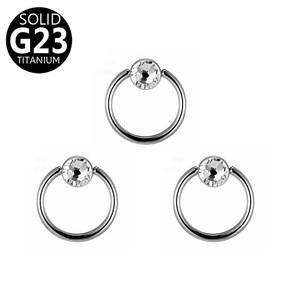 Direct Factory G23 Jewelry Captive Bead <strong>Ring</strong> Piercing <strong>Titanium</strong> - Product Image 2