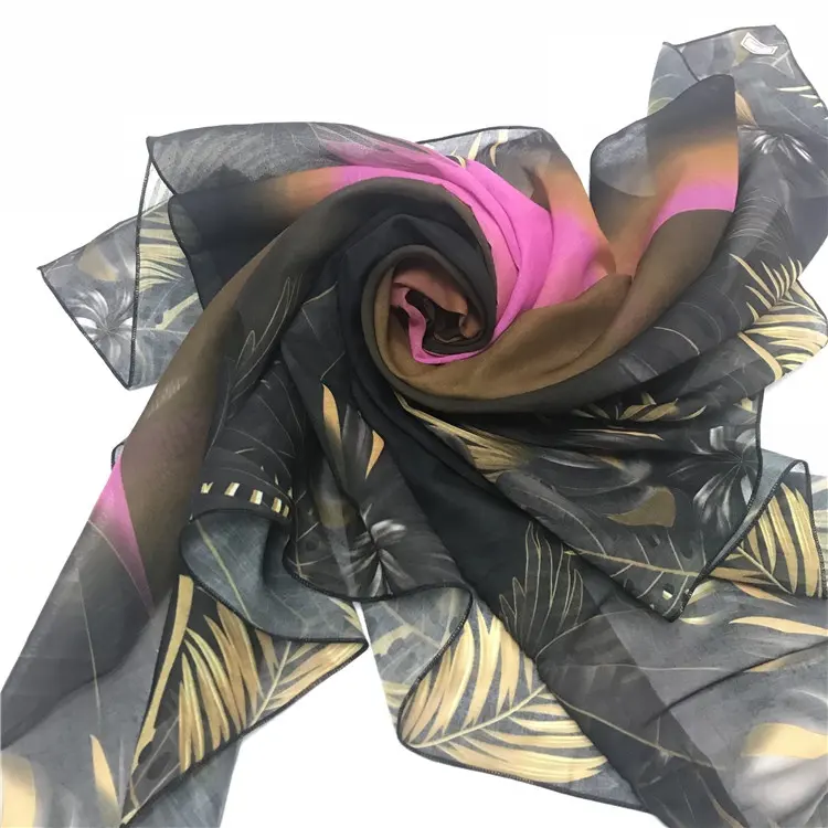 Écharpe en Polyester de Bonne Qualité, Tissu en Voile de Dubaï, Marché Japonais