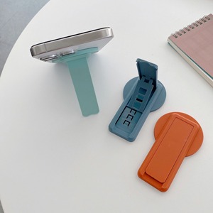 Magnetic Phone <b>Stand</b> Adhesive Foldable Desk Holder Soft Rubber Multi Color For <b>Desktop</b> Office Use - Product Image 3