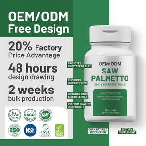 Complément <span class=keywords><strong>de</strong></span> Palmier Nain (Saw Palmetto) OEM/ODM : Soutient la Santé <span class=keywords><strong>de</strong></span> la Prostate et le Flux Urinaire avec Zinc et Bêta-Sitostérols – Vitalité Masculine - Product Image 1